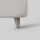 Łóżko pojedyncze z wyściełanym zagłówkiem i nóżkami Made in Italy - Aaron Viadurini