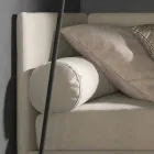 Łóżko pojedyncze z zagłówkiem i panelem bocznym, Line8 Bolzan Viadurini