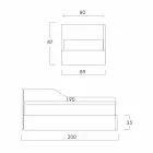 Łóżko pojedyncze z zagłówkiem i panelem bocznym, Line8 Bolzan Viadurini