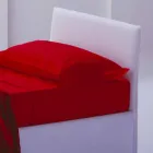 Pojedyncze łóżko z zagłówkiem, żelazną i drewnianą strukturą Line by Bolzan Viadurini