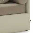 Pojedyncze łóżko z zagłówkiem, żelazną i drewnianą strukturą Line by Bolzan Viadurini