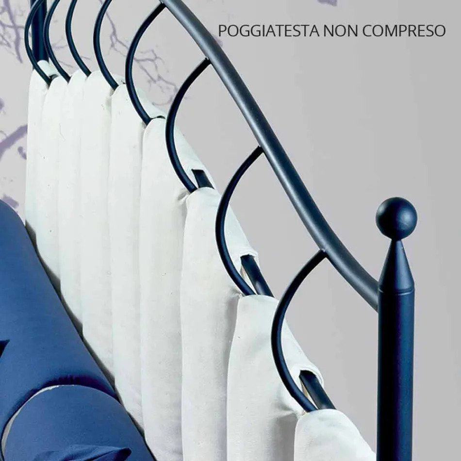 Łóżko pojedyncze w kute Amethyst Viadurini