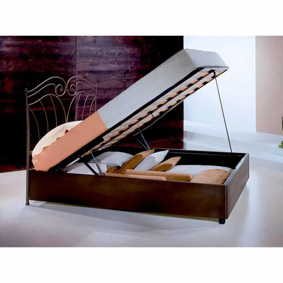 Łóżko pojedyncze w kute Neptuna Viadurini