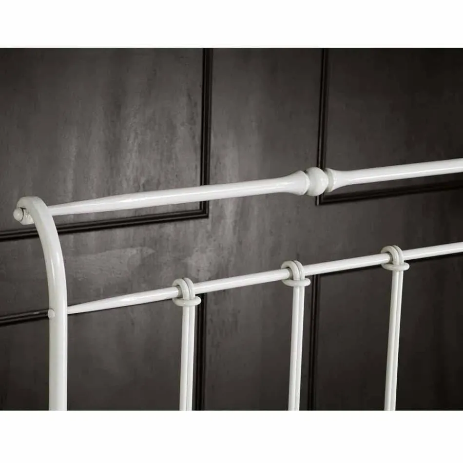 łóżko z kutego żelaza pełnego Amanda wykonane, wykonane we Włoszech Viadurini