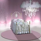 Łóżko pojedyncze w kute Turquoise Viadurini