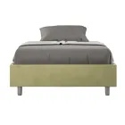 Łóżko małżeńskie 120x200 cm pokryte mikrofibrą Wyprodukowano we Włoszech - Athlete Viadurini