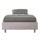 Łóżko małżeńskie 140x200 cm pokryte mikrofibrą Wyprodukowano we Włoszech - Athlete Viadurini