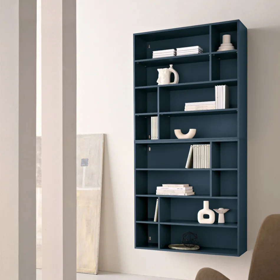 Designerski regał ścienny z melaminy w różnych kolorach Wyprodukowano we Włoszech - Kea Viadurini