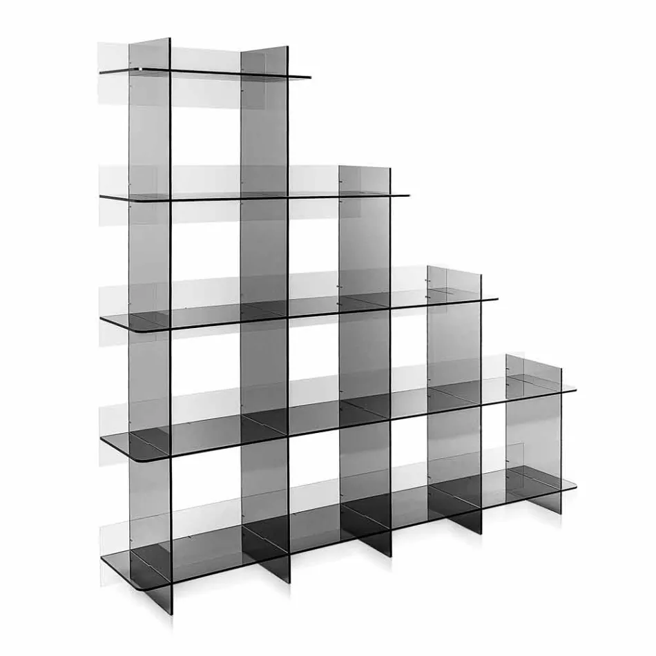 Regał wnękowy Sfera3 L180 x H180 x P30 cm, wykonany we Włoszech Viadurini
