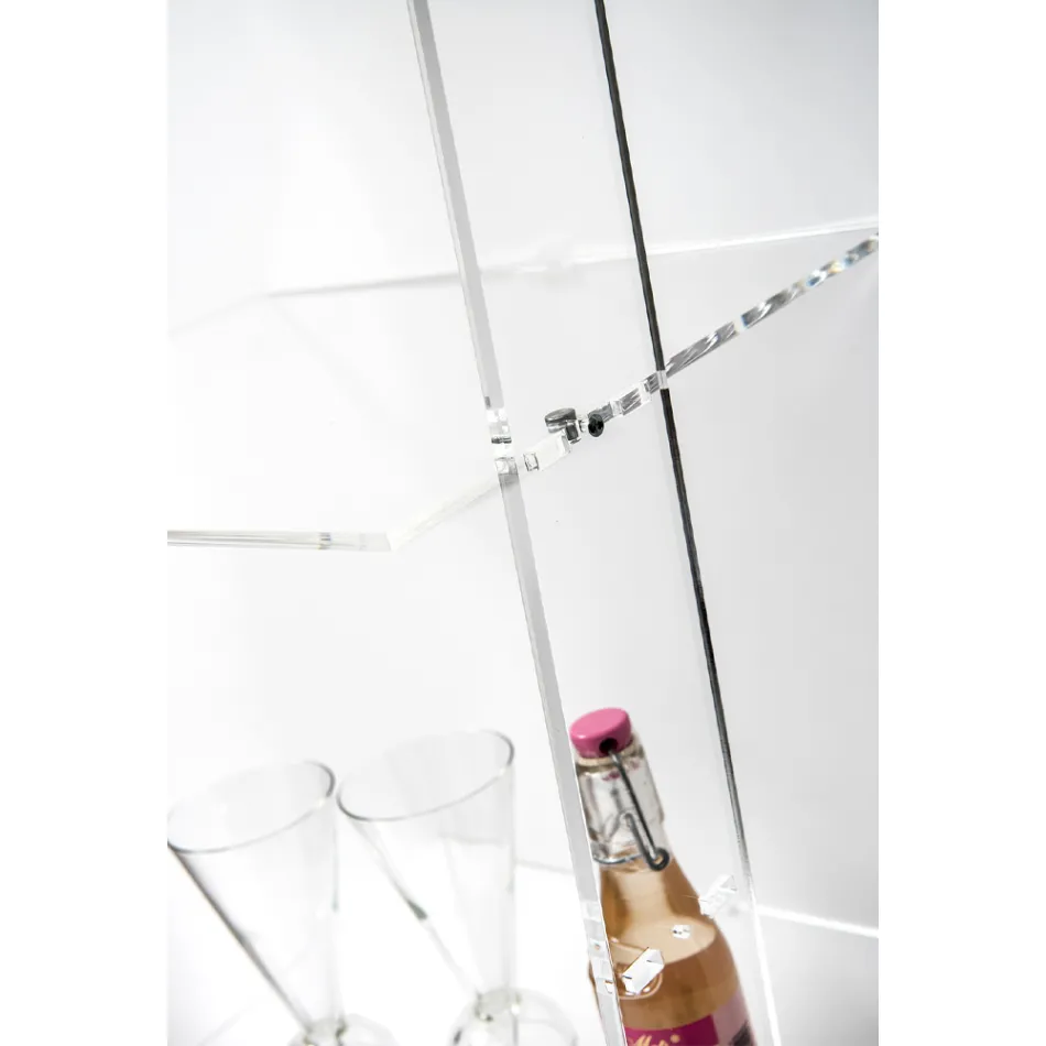 Regał ścienny z przezroczystej pleksi do 4 elementów - Trezza Viadurini