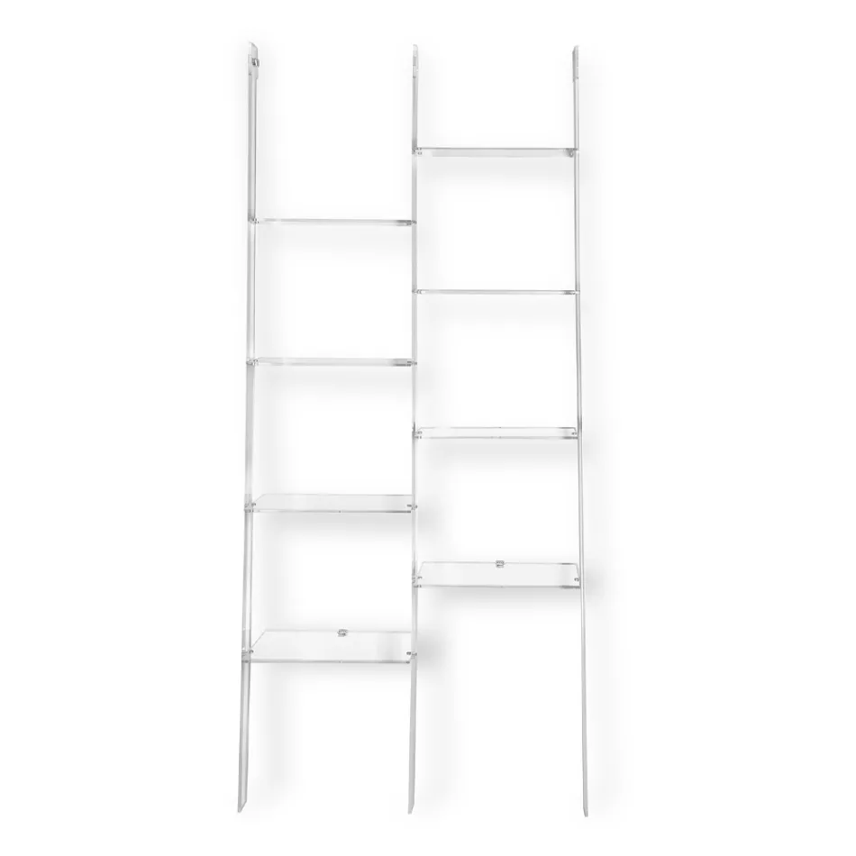 Regał ścienny z przezroczystej pleksi do 4 elementów - Trezza Viadurini