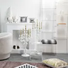 Przezroczysty regał ścienny z pleksi do 4 elementów - Trezza Viadurini