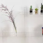 Sfera3 przezroczysta ściana regał L180 x H180 x P30 cm, wykonana we Włoszech Viadurini