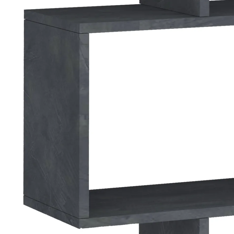 Pionowy Regał Ścienny Salon w Drewnie 3 Wykończenia - Minetta Viadurini