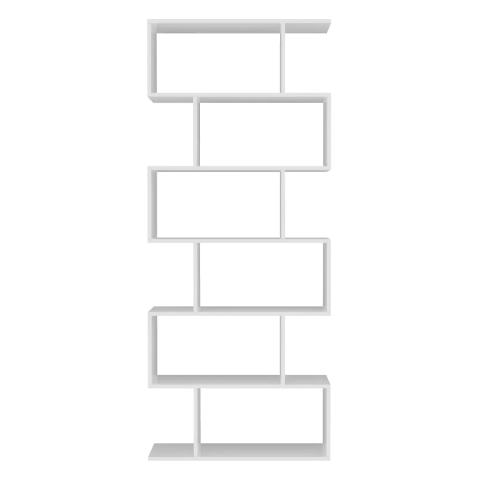 Pionowy Regał Ścienny Salon w Drewnie 3 Wykończenia - Minetta Viadurini