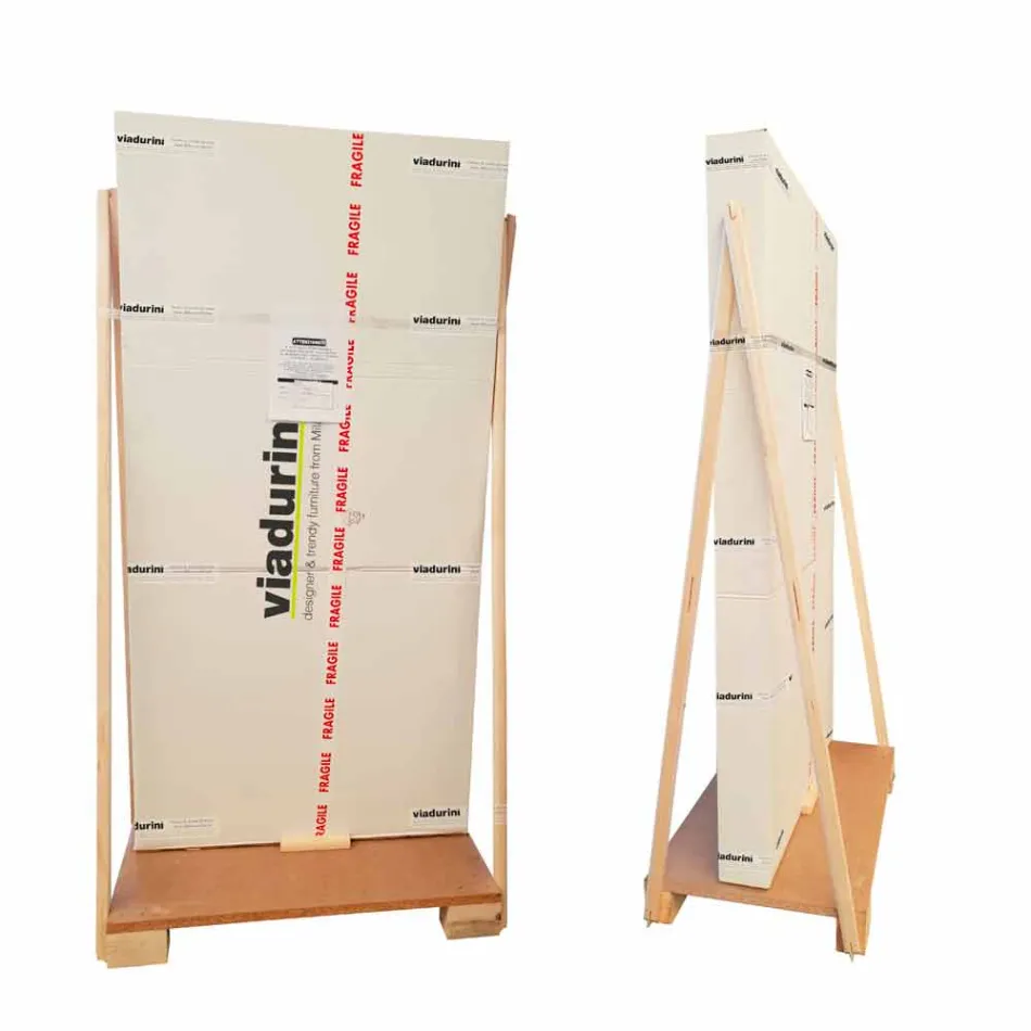 Projekt regał ścienny z 3 półkami ręcznie robionymi we Włoszech Nicla Viadurini