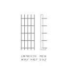 Regał ścienny Shabby Chic z drewna jesionowego designu - Babele Viadurini