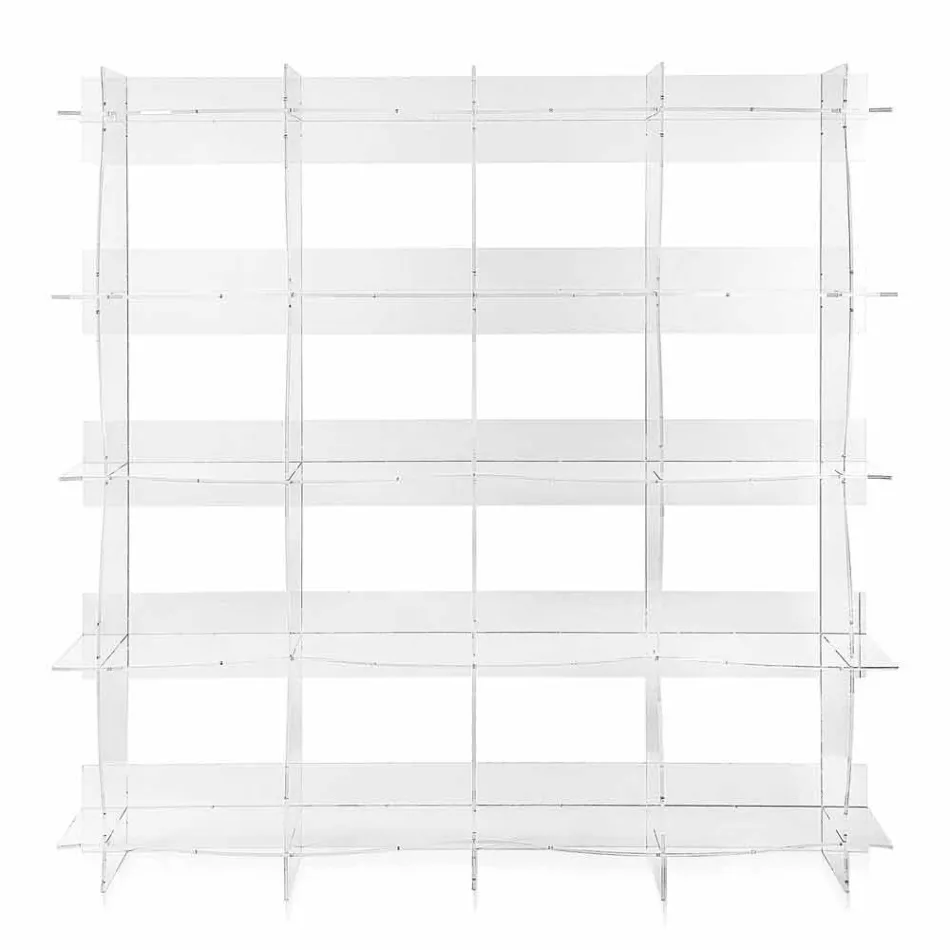 Wolnostojący regał / nowoczesny design naścienny Pam transparentny Viadurini