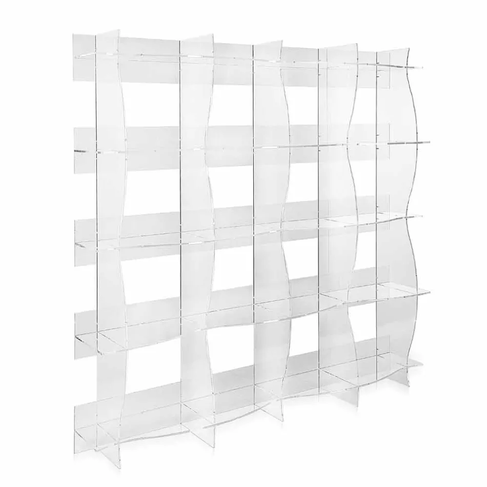 Wolnostojący regał / nowoczesny design naścienny Pam transparentny Viadurini