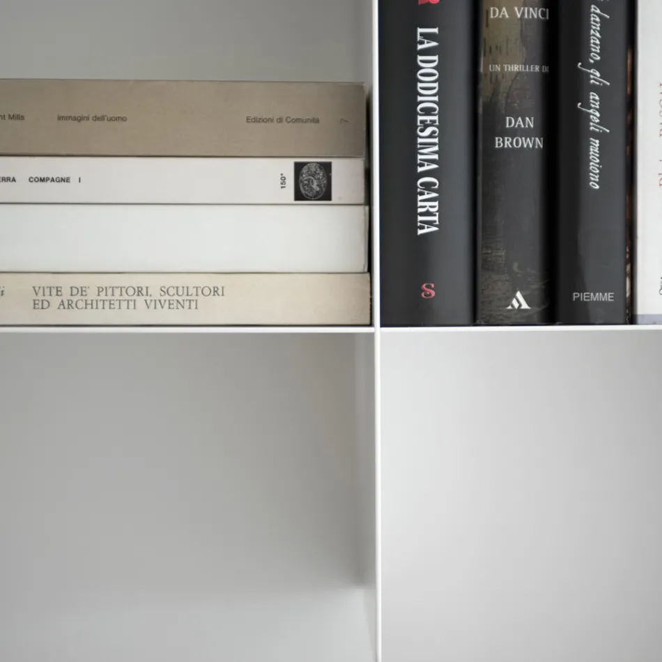 Modułowy regał ścienny z wysokiej jakości metalu - Roger Viadurini