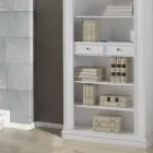 Regał z 6 otwartymi przegródkami i 2 szufladami Made in Italy - Flora Viadurini