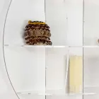 Nowoczesny regał Gio z białej cegły, wykonany we Włoszech Viadurini