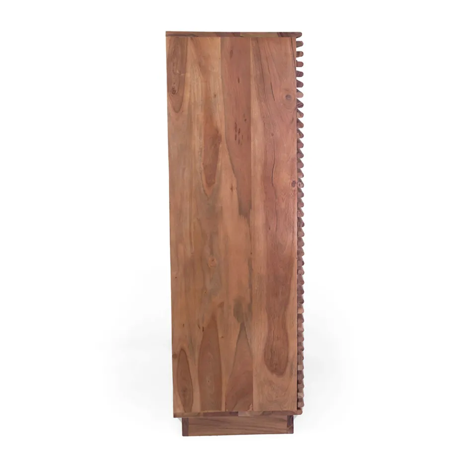 Regał do salonu wykonany z drewna akacjowego - Vortice Viadurini