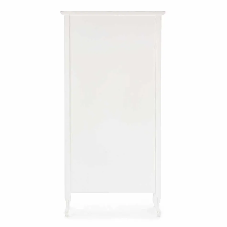 Klasyczny drewniany regał podłogowy z metalowymi uchwytami Homemotion - Spina Viadurini