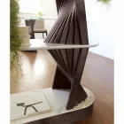 Zaprojektuj drewniany regał podłogowy z kamionkowymi blatami Made in Italy - Aspide Viadurini