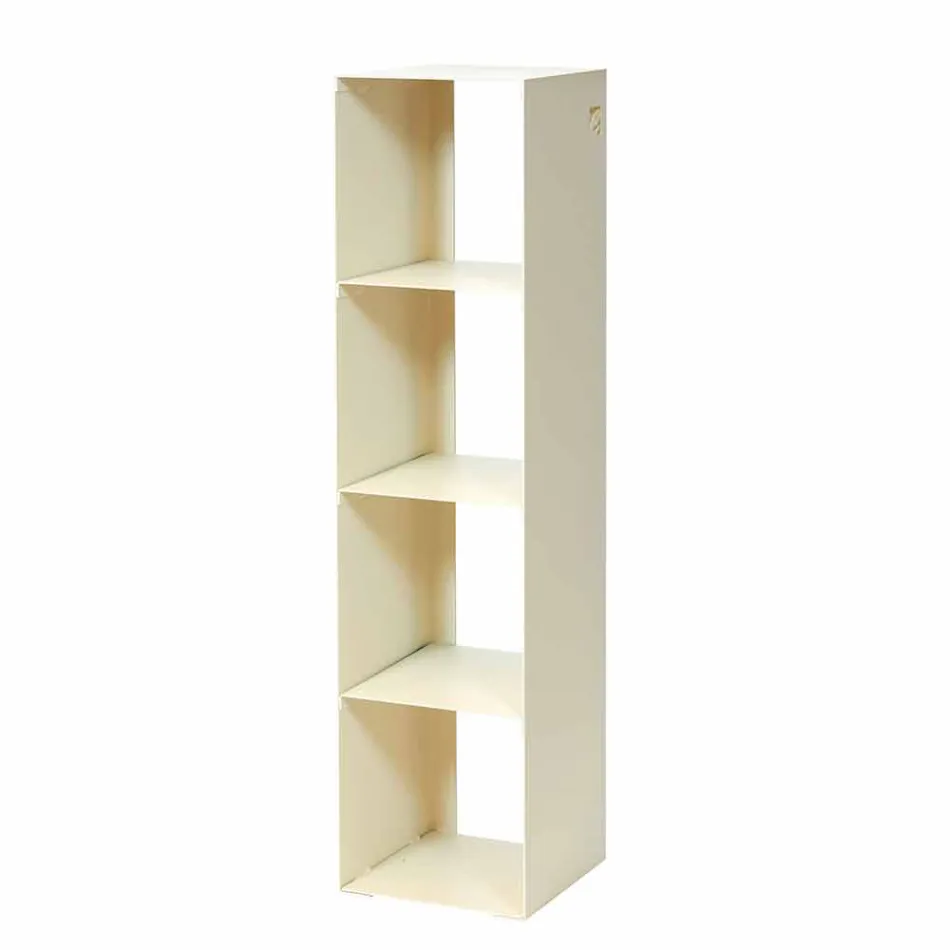 Czarny, czerwony, biały lub szary żelazny regał podłogowy wykonany we Włoszech - Pls Viadurini