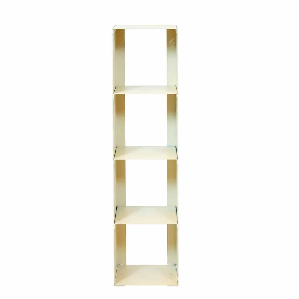 Czarny, czerwony, biały lub szary żelazny regał podłogowy wykonany we Włoszech - Pls Viadurini