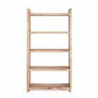 Nowoczesny regał podłogowy z drewna akacjowego z 5 półkami Homemotion - Lauro Viadurini