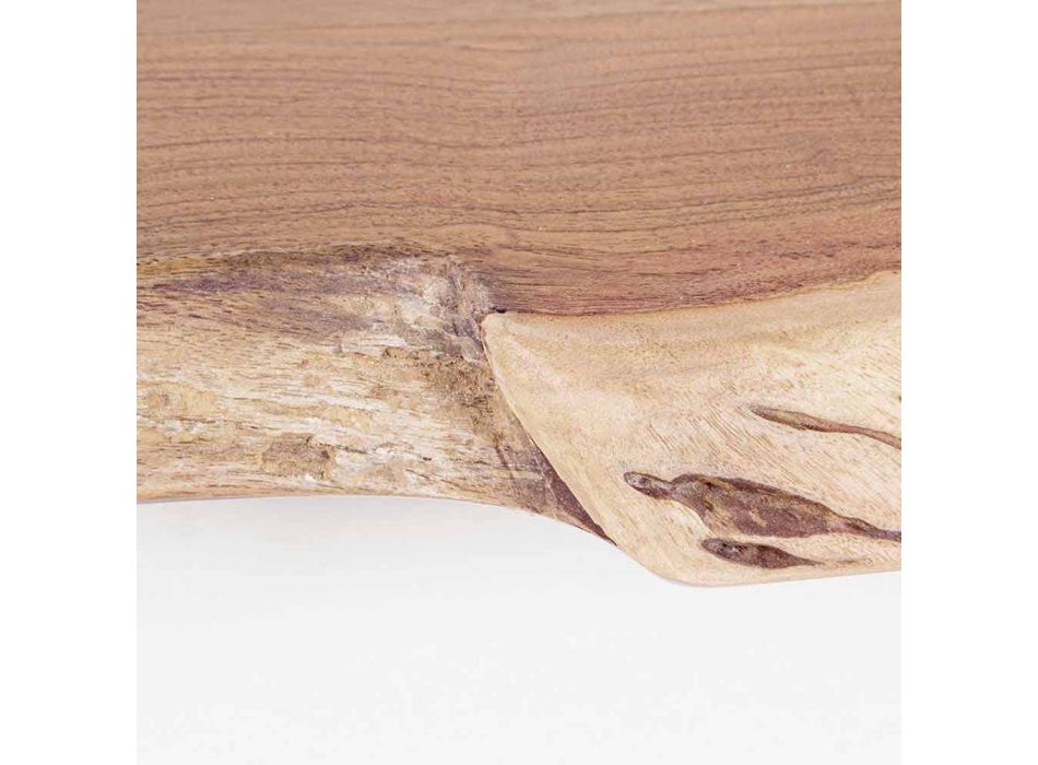 Nowoczesny regał podłogowy z drewna akacjowego z 5 półkami Homemotion - Lauro Viadurini