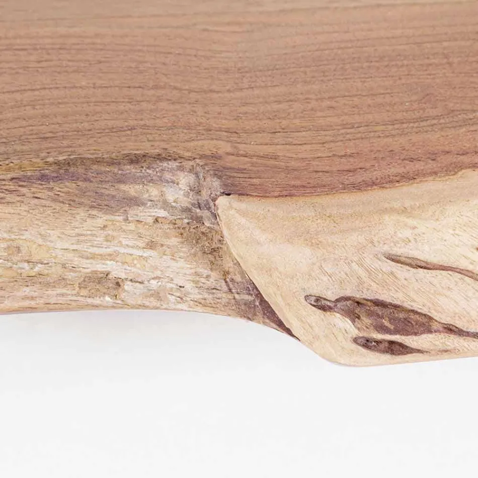 Nowoczesny regał podłogowy z drewna akacjowego z 5 półkami Homemotion - Lauro Viadurini