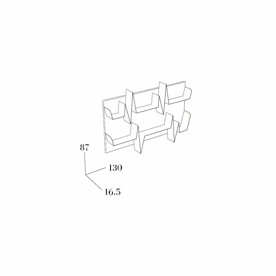 Biblioteka projektu Battikuore 130x87 (2 półki) Mabele Viadurini