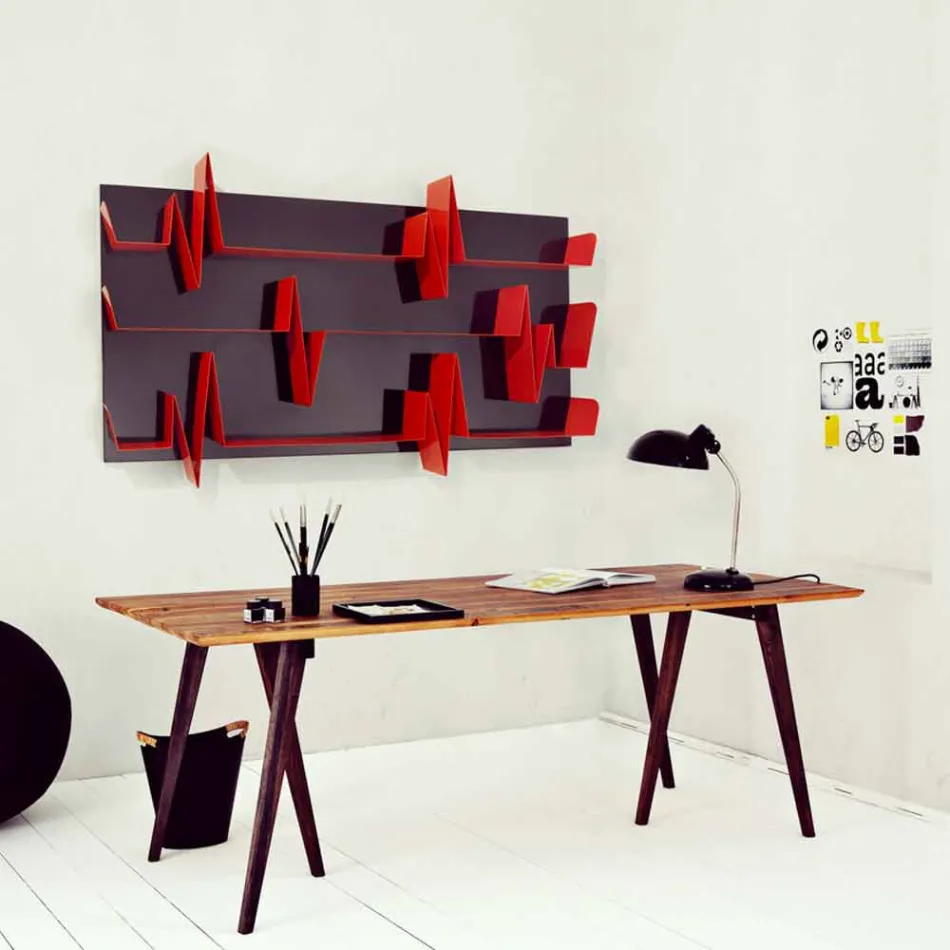 Biblioteka projektu Battikuore 186x101 (3 półki) Mabele Viadurini