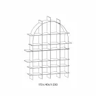 Wolnostojący regał łukowy z wędzonego szkła i szczotkowanego brązu - Marco Viadurini