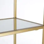 Regał wolnostojący ze stalowymi i szklanymi blatami Elegancki design - Noralea Viadurini