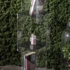 Regał wolnostojący z przezroczystego lub wędzonego kryształu akrylowego - Icaria Viadurini