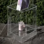 Regał wolnostojący z przezroczystego lub wędzonego kryształu akrylowego - Icaria Viadurini