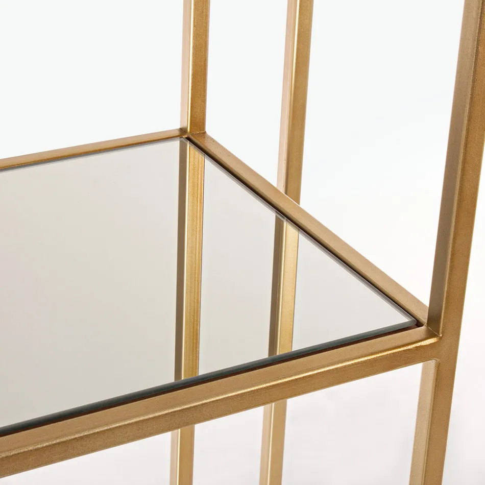 Regał wolnostojący ze stali i szkła Elegancki design - Noralea Viadurini