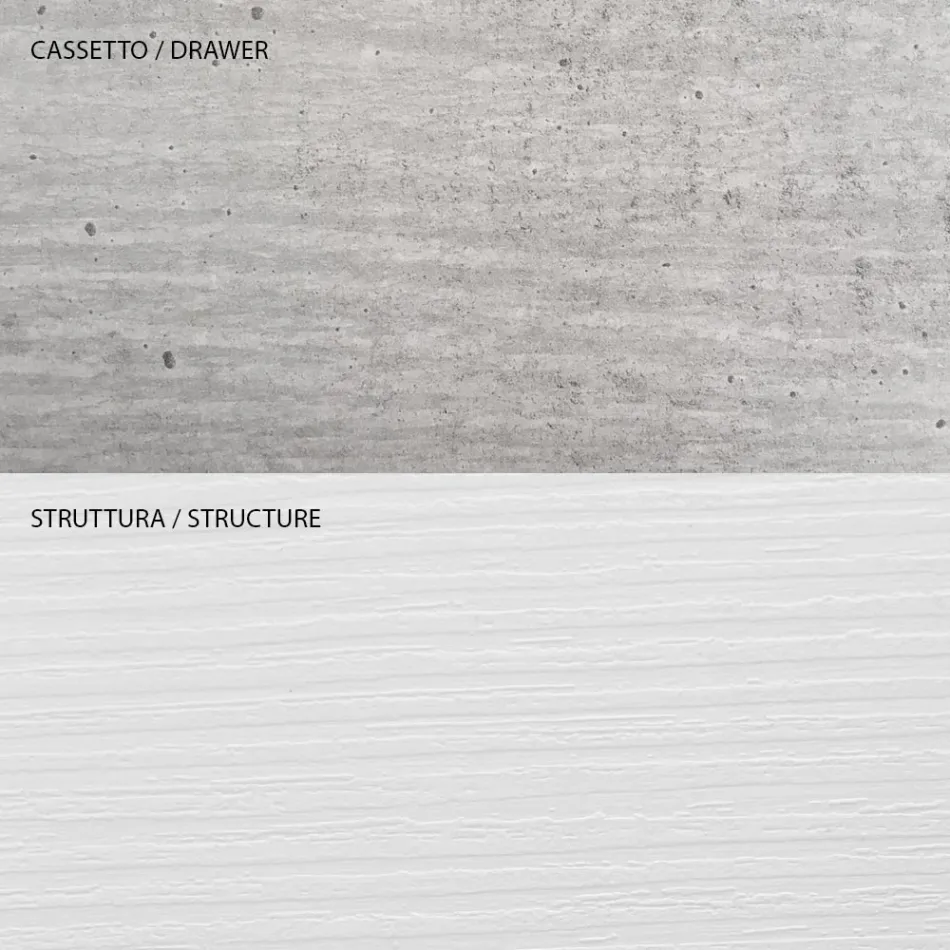 Regał drewniany pokryty melaminą w różnych rozmiarach - blaszany Viadurini