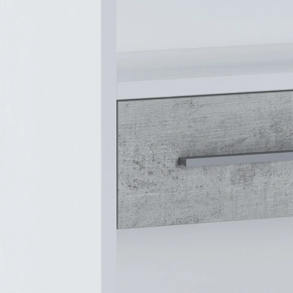 Regał drewniany pokryty melaminą w różnych rozmiarach - blaszany Viadurini