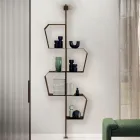 Malowana metalowa biblioteczka z regulowanymi nogami, wyprodukowana we Włoszech - Fernanda Viadurini