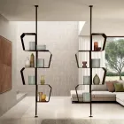 Malowana metalowa biblioteczka z regulowanymi nogami, wyprodukowana we Włoszech - Fernanda Viadurini