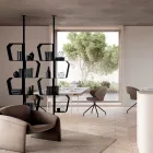 Malowana metalowa biblioteczka z regulowanymi nogami, wyprodukowana we Włoszech - Fernanda Viadurini