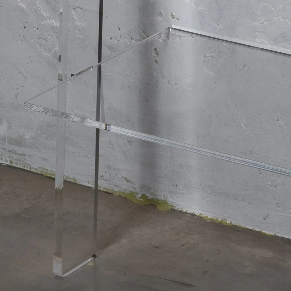 Regał do salonu z przezroczystego kryształu akrylowego 2 rozmiary - Parotta Viadurini