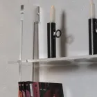 Regał do salonu z przezroczystego kryształu akrylowego 2 rozmiary - Parotta Viadurini