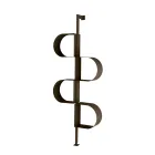 Metalowa, malowana, pionowa biblioteczka Fatima z regulowanymi nogami Viadurini