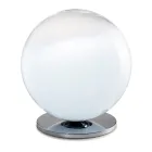 Lampa stołowa Isotta ze szkła i metalu w dwóch rozmiarach, wyprodukowana we Włoszech Viadurini